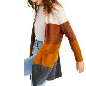 Madewell Color Block Alpaca Blend‎ Duster Cardigan Size Small New With Tags
